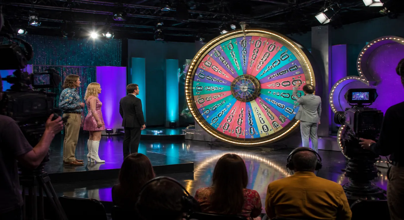 Studio cameras on a carnival wheel